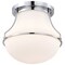 Nuvo Valdora 1-Light Flush Mount 14 in. Polished Nickel White Opal Glass 60/7871 - alternate 4